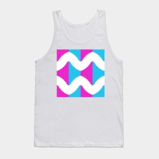 Pink  and blue abstract Column background Tank Top